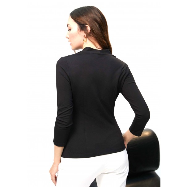 CAMISETA-MANGA-LARGA-CUELLO-PICO-NUDO-LOGO-STRASS-LOLA-CASADEMUNT