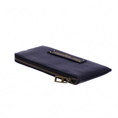 CARTERA-UNA-CREMALLERA-NEGRA-DON-ALGODÓN CARTERA-UNA-CREMALLERA-NEGRA-DON-ALGODÓN
