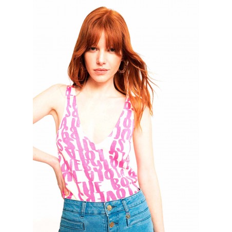 TOP-ESTAMPADO-LOGOMANIA-FUCSIA-TIRANTES-PUNTO-LOLA-CASADEMUNT TOP-ESTAMPADO-LOGOMANIA-FUCSIA-TIRANTES-PUNTO-LOLA-CASADEMUNT