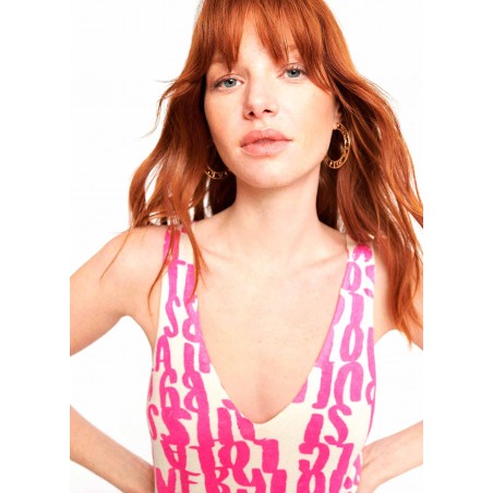 TOP-ESTAMPADO-LOGOMANIA-FUCSIA-TIRANTES-PUNTO-LOLA-CASADEMUNT TOP-ESTAMPADO-LOGOMANIA-FUCSIA-TIRANTES-PUNTO-LOLA-CASADEMUNT