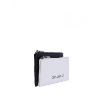 MONEDERO-DOBLE-COMPARTIMENTO-BLANCO-NEGRO-DON-ALGODÓN 2