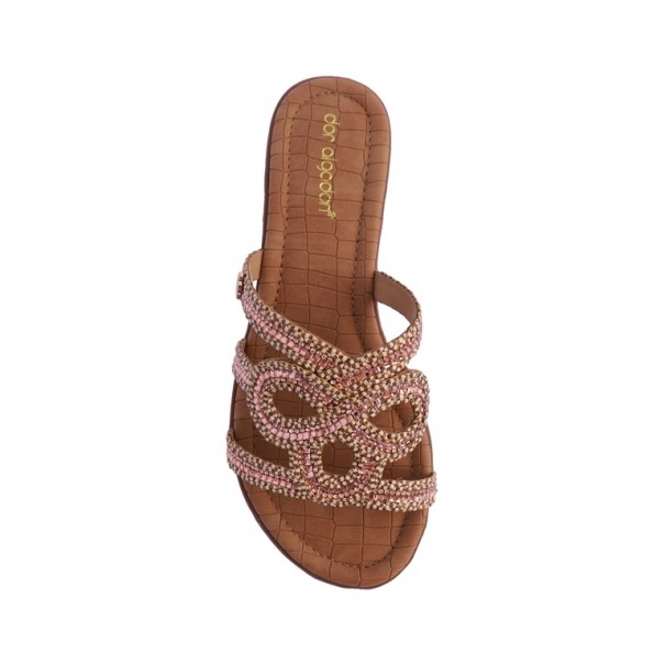 SANDALIAS-MARRÓN-TIRAS-CENEFA-BRILLANTES-DON-ALGODÓN