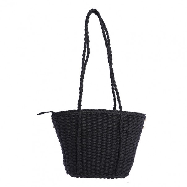 CAPAZO-SHOPPER-RAFIA-NEGRO-DOS-ASAS-LARGAS-CENEFAS-LENTEJUELAS-DON-ALGODÓN