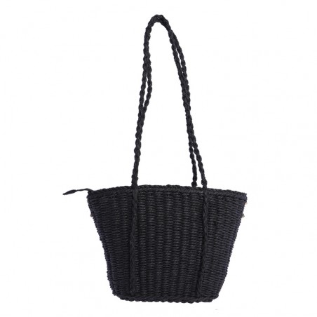 CAPAZO-SHOPPER-RAFIA-NEGRO-DOS-ASAS-LARGAS-CENEFAS-LENTEJUELAS-DON-ALGODÓN CAPAZO-SHOPPER-RAFIA-NEGRO-DOS-ASAS-LARGAS-CENEFAS-LENTEJUELAS-DON-ALGODÓN