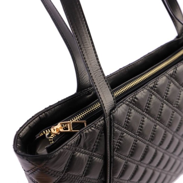 BOLSO-SHOPPER-ACOLCHADO-ROMBOS-NEGRO-DOS-ASAS-DON-ALGODÓN