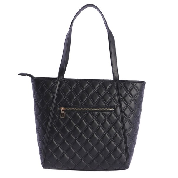 BOLSO-SHOPPER-ACOLCHADO-ROMBOS-NEGRO-DOS-ASAS-DON-ALGODÓN