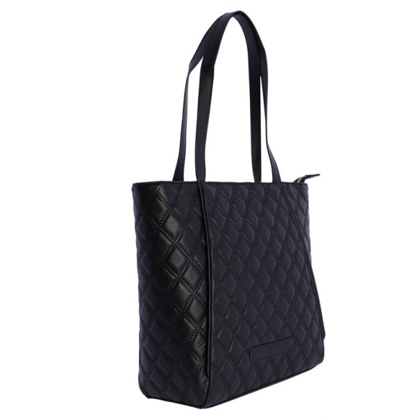 BOLSO-SHOPPER-ACOLCHADO-ROMBOS-NEGRO-DOS-ASAS-DON-ALGODÓN
