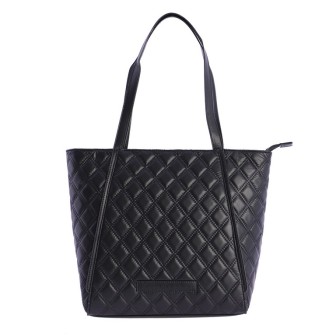 BOLSO-SHOPPER-ACOLCHADO-ROMBOS-NEGRO-DOS-ASAS-DON-ALGODÓN