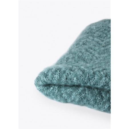BUFANDA.FORMA-ESPIGA.AZUL-MENTA-BORDES-LILA-LOLA-CASADEMUNT