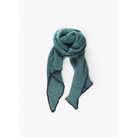 BUFANDA.FORMA-ESPIGA.AZUL-MENTA-BORDES-LILA-LOLA-CASADEMUNT