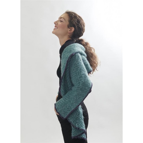 BUFANDA.FORMA-ESPIGA.AZUL-MENTA-BORDES-LILA-LOLA-CASADEMUNT