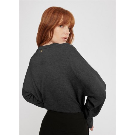 JERSEY.TACHAS-CUELLO-MANGAS-GRIS-LOLA-CASADEMUNT