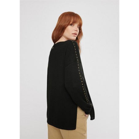 JERSEY.TACHAS-CUELLO-MANGA-NEGRO-LOLA-CASADEMUNT