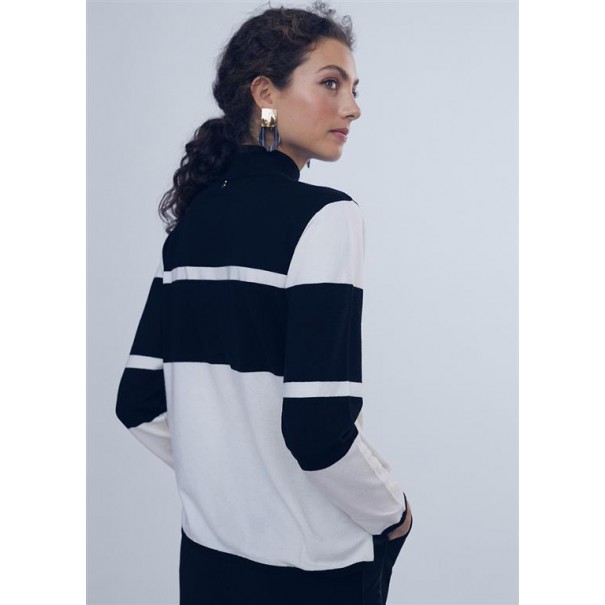 JERSEY-BICOLOR-BLANCO-NEGRO-LOGO-STRASS-LOLA-CASADEMUNT