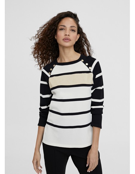 JERSEY-RAYAS..NEGRO-CRUDO-LOLA-CASADEMUNT