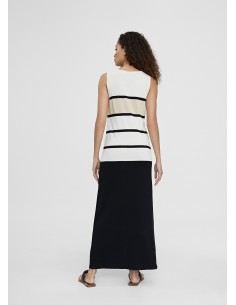 VESTIDO-LARGO-COMBINADO-NEGRO-BLANCO-TIRANTES-LOLA-CASADEMUNT 2
