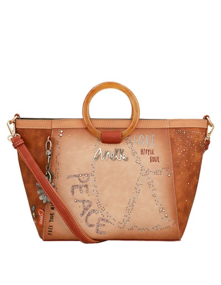 BOLSO-DOS-ASAS-REDONDAS-METRAQUILATO-ASA-BANDOERA-PEACE&LOVE-FLOWERS-ANEKKE