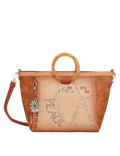 BOLSO-DOS-ASAS-REDONDAS-METRAQUILATO-ASA-BANDOERA-PEACE&LOVE-FLOWERS-ANEKKE 2