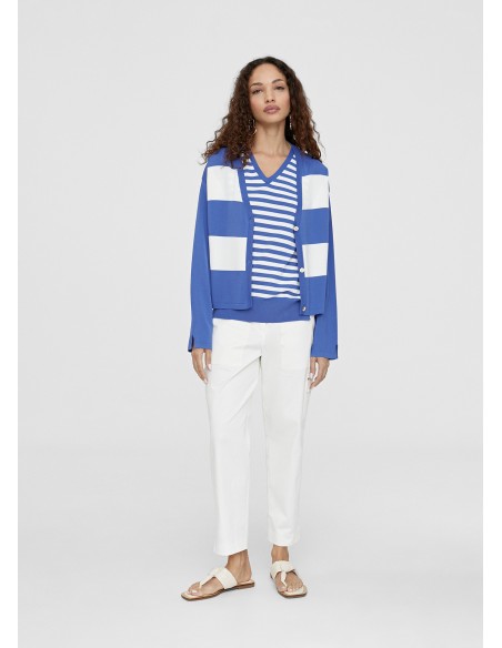 TOP-BICOLOR-RAYAS-BLANCO-AZUL-CUELLO-PICO-TIRANTES-LOLA-CASADEMUNT TOP-BICOLOR-RAYAS-BLANCO-AZUL-CUELLO-PICO-TIRANTES-LOLA-CASADEMUNT