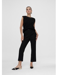 CAMISETA.MANGAS.SISA.HOMBRERAS-STRASS-NEGRO-LOLA-CASADEMUNT 2