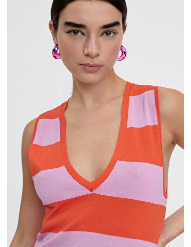 VESTIDO-RAYAS-LISO-ROJO-ROSA-TIRAMTES-ESCOTE-PICO-LOLA-CASADEMUNT