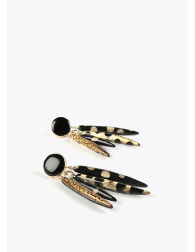 PENDIENTES.TIRAS-LÁGRINA-ESTILO-AFRICANO-COLORES-ESTAMPADOS-CIERRE-PRESIÓN-LOLA-CASADEMUNT