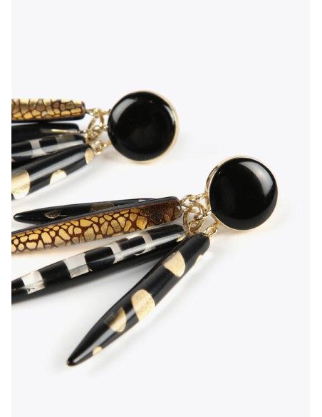 PENDIENTES.TIRAS-LÁGRINA-ESTILO-AFRICANO-COLORES-ESTAMPADOS-CIERRE-PRESIÓN-LOLA-CASADEMUNT