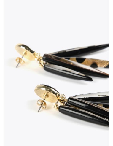 PENDIENTES.TIRAS-LÁGRINA-ESTILO-AFRICANO-COLORES-ESTAMPADOS-CIERRE-PRESIÓN-LOLA-CASADEMUNT