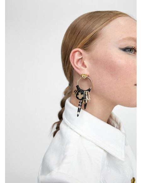 PENDIENTES.TIRAS-LÁGRINA-ESTILO-AFRICANO-COLORES-ESTAMPADOS-CIERRE-PRESIÓN-LOLA-CASADEMUNT