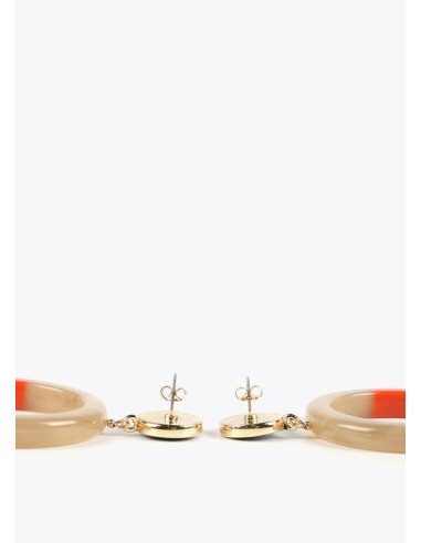 PENDIENTES-ARO-MARRÓN-ROJO-CIERRE-PRESIÓN-LOLA-CASADEMUNT