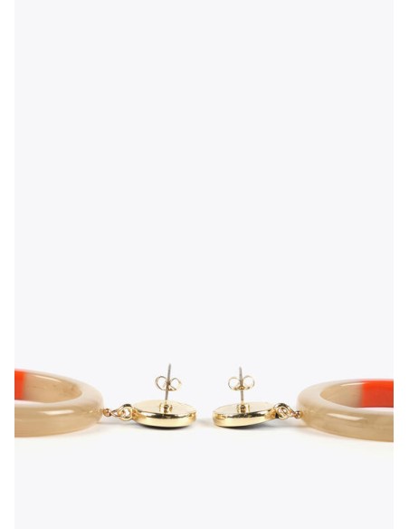 PENDIENTES-ARO-MARRÓN-ROJO-CIERRE-PRESIÓN-LOLA-CASADEMUNT