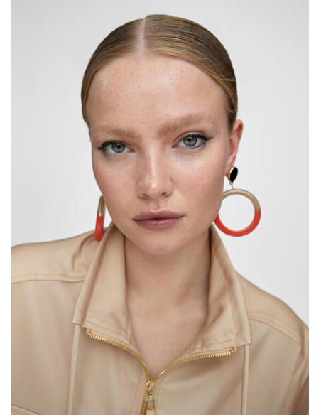 PENDIENTES-ARO-MARRÓN-ROJO-CIERRE-PRESIÓN-LOLA-CASADEMUNT