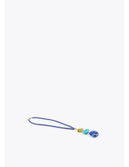 COLLAR-MAXI-CORDÓN-AZUL-COLGANTE-TRES-PIEZAS-AZULES-DORADO-CIERRE-LANGOSTA-LOLA-CASADEMUNT COLLAR-MAXI-CORDÓN-AZUL-COLGANTE-TRES-PIEZAS-AZULES-DORADO-CIERRE-LANGOSTA-LOLA-CASADEMUNT