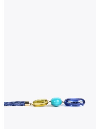 COLLAR-MAXI-CORDÓN-AZUL-COLGANTE-TRES-PIEZAS-AZULES-DORADO-CIERRE-LANGOSTA-LOLA-CASADEMUNT