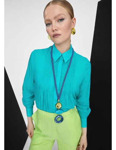 COLLAR-MAXI-CORDÓN-AZUL-COLGANTE-TRES-PIEZAS-AZULES-DORADO-CIERRE-LANGOSTA-LOLA-CASADEMUNT
