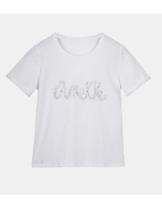 CAMISETA-BLANCA-LOGO-BRILANTITOS-PLATA-ANEKKE 2
