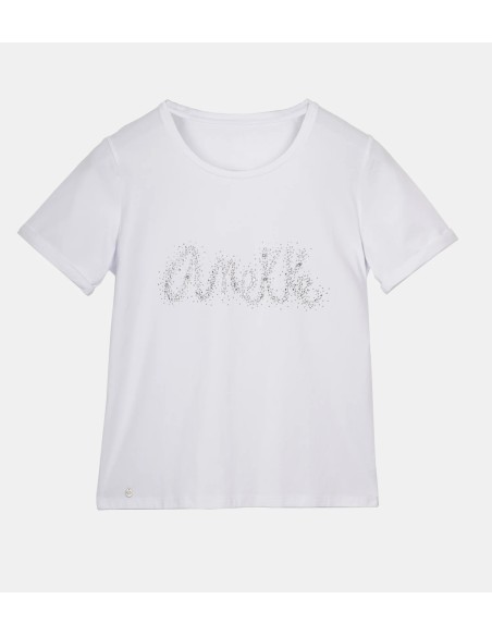 CAMISETA-BLANCA-LOGO-BRILANTITOS-PLATA-ANEKKE
