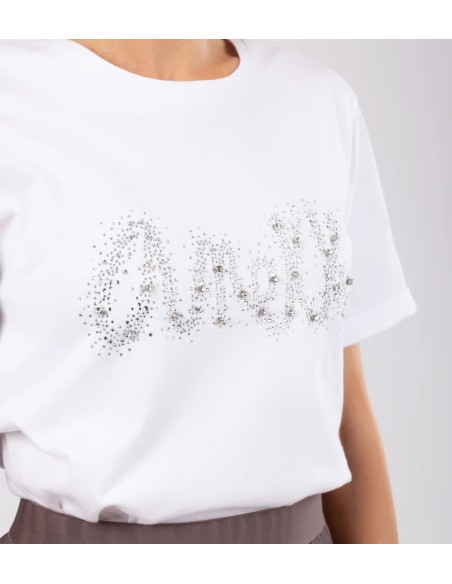 CAMISETA-BLANCA-LOGO-BRILANTITOS-PLATA-ANEKKE