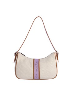 BOLSO-UN-ASA-COMBINADO-MARFIL-MARRÓN-LILA-ELENA-DON-ALGODÓN 2