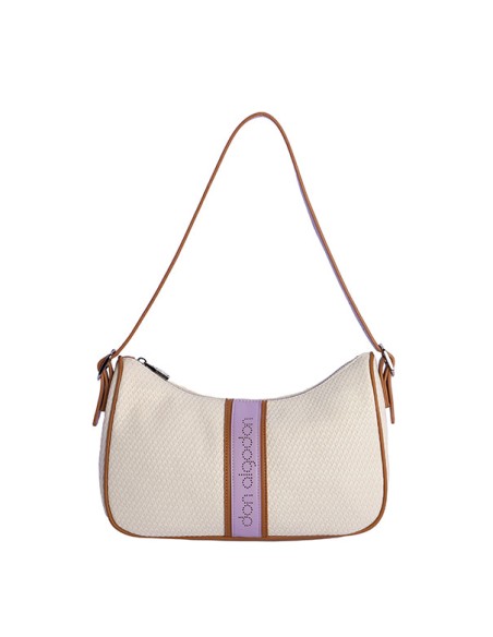 BOLSO-UN-ASA-COMBINADO-MARFIL-MARRÓN-LILA-ELENA-DON-ALGODÓN BOLSO-UN-ASA-COMBINADO-MARFIL-MARRÓN-LILA-ELENA-DON-ALGODÓN