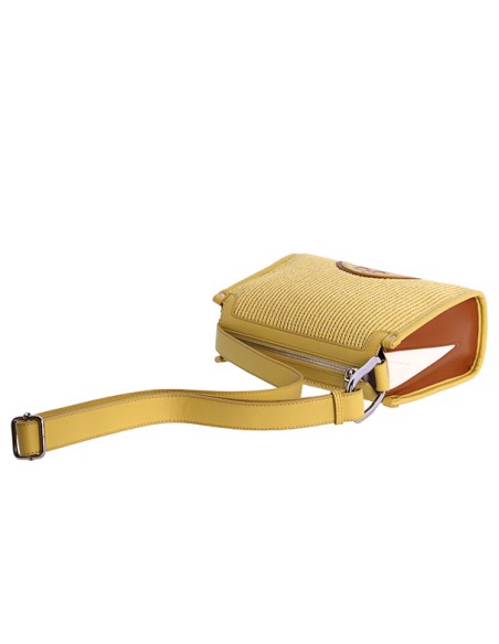 BANDOLERA-AMARILLA-RAFIA-PIEL-SINTÉTICA-MARRÓN-BEIGE-RECTANGULAR-ASA-BANDOLERA-ARIANA-DON-ALGODÓN BANDOLERA-AMARILLA-RAFIA-PIEL-SINTÉTICA-MARRÓN-BEIGE-RECTANGULAR-ASA-BANDOLERA-ARIANA-DON-ALGODÓN