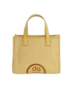 SHOPPER-AMARILLO-OCRE-RADIA.DETALLES-PIEL-SINTÉTICA-DOS-ASAS-MANO-ASA-BANDOLERA-ARANTXA-DON-ALGODÓN 2