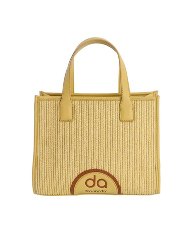 SHOPPER-AMARILLO-OCRE-RADIA.DETALLES-PIEL-SINTÉTICA-DOS-ASAS-MANO-ASA-BANDOLERA-ARANTXA-DON-ALGODÓN