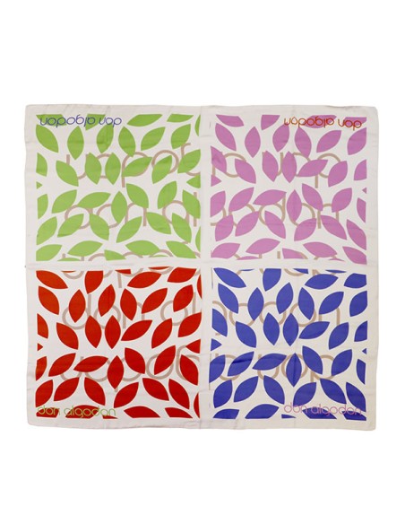PAÑUELO-HOJAS-COLORES-CUADRADOS-LOGOTIPADO-A-CONTRASTE-MOCONOS-DON-ALGODÓN