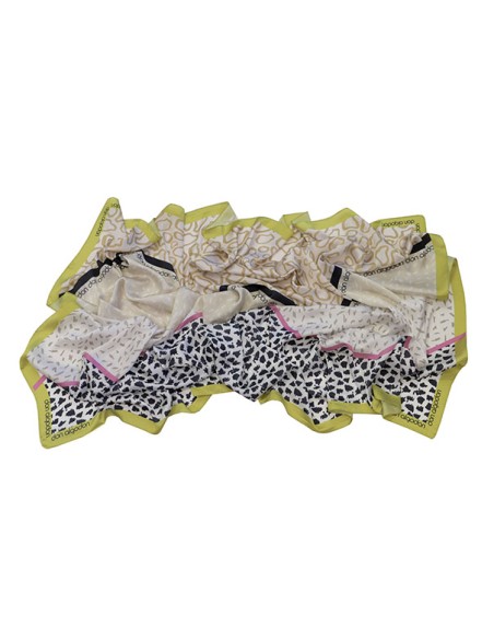 PAÑUELO-ESTAMPADOS-ANIMAL-PRINT-VERDE-BLANCO-NEGRO-RIBETE-VERDE-LOGOTPADO-PAROS-DON-ALGODÓN PAÑUELO-ESTAMPADOS-ANIMAL-PRINT-VERDE-BLANCO-NEGRO-RIBETE-VERDE-LOGOTPADO-PAROS-DON-ALGODÓN