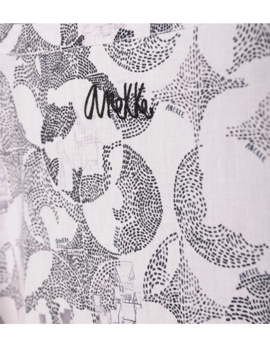 VESTIDO-CAFTÁN-AZUL-MARINO-NARANJA-CORDÓN-AJUSTABLE-CUELLO-PICO-MANGA-CORTA-PSICODELIC-PEACE&LOVE-ANEKKE