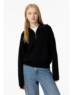 JERSEY-PUNTO-NEGRO-CREMALLERA-CUELLO-CANALÉ-ARIANRHOD-TIFFOSI