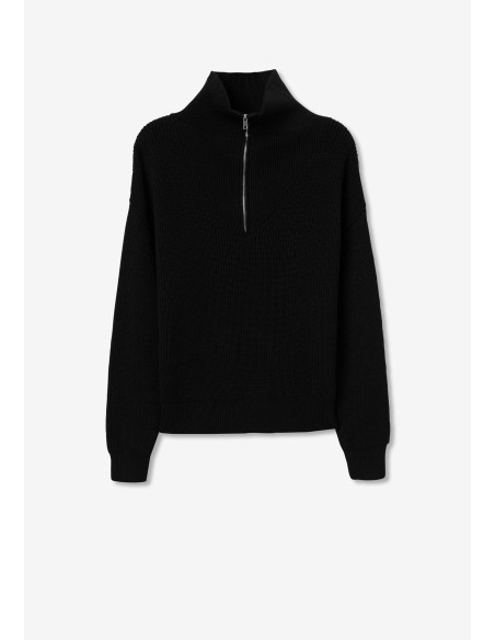 JERSEY-PUNTO-NEGRO-CREMALLERA-CUELLO-CANALÉ-ARIANRHOD-TIFFOSI