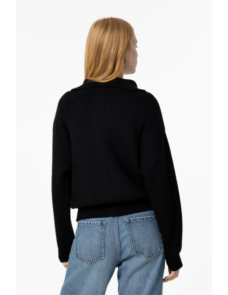 JERSEY-PUNTO-NEGRO-CREMALLERA-CUELLO-CANALÉ-ARIANRHOD-TIFFOSI