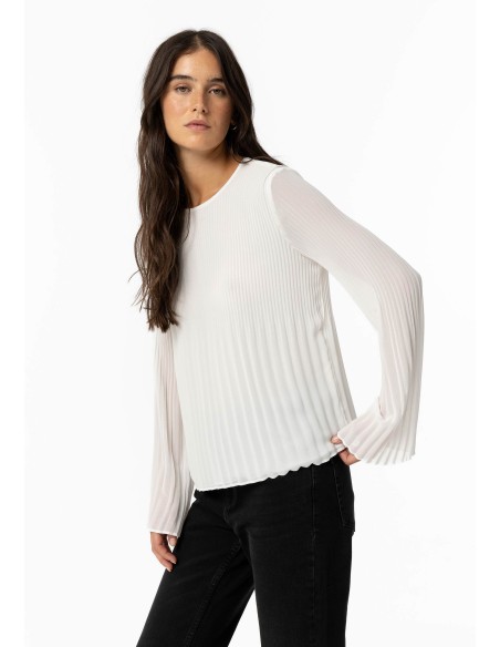 BLUSA-PLISADA-BLANCA-MANGA-LARGA-LILIANA-TIFFOSI BLUSA-PLISADA-BLANCA-MANGA-LARGA-LILIANA-TIFFOSI